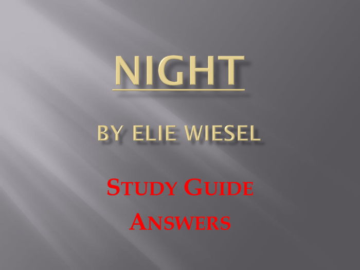 Night by elie wiesel quiz