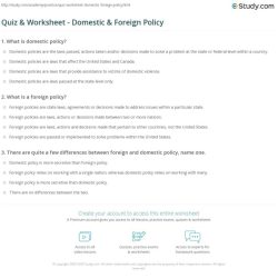 Foreign policy worksheet answer key