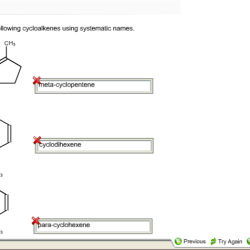 Name the cycloalkenes using systematic names